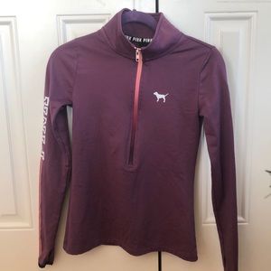 PINK purple 1/2 zip-up